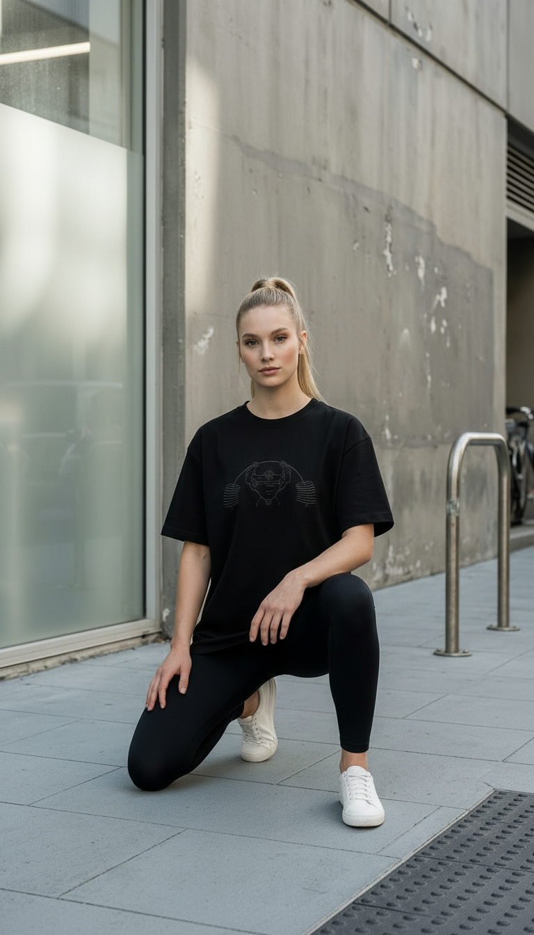 Oversized Black Powerhouse Tee