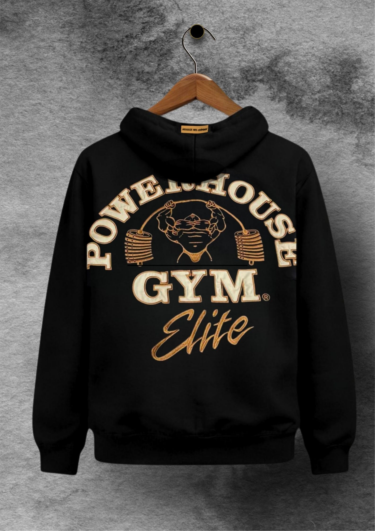 Oversized Black & Gold Hoodie