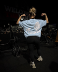 Light Blue & White Oversized T-shirt | MK Strength
