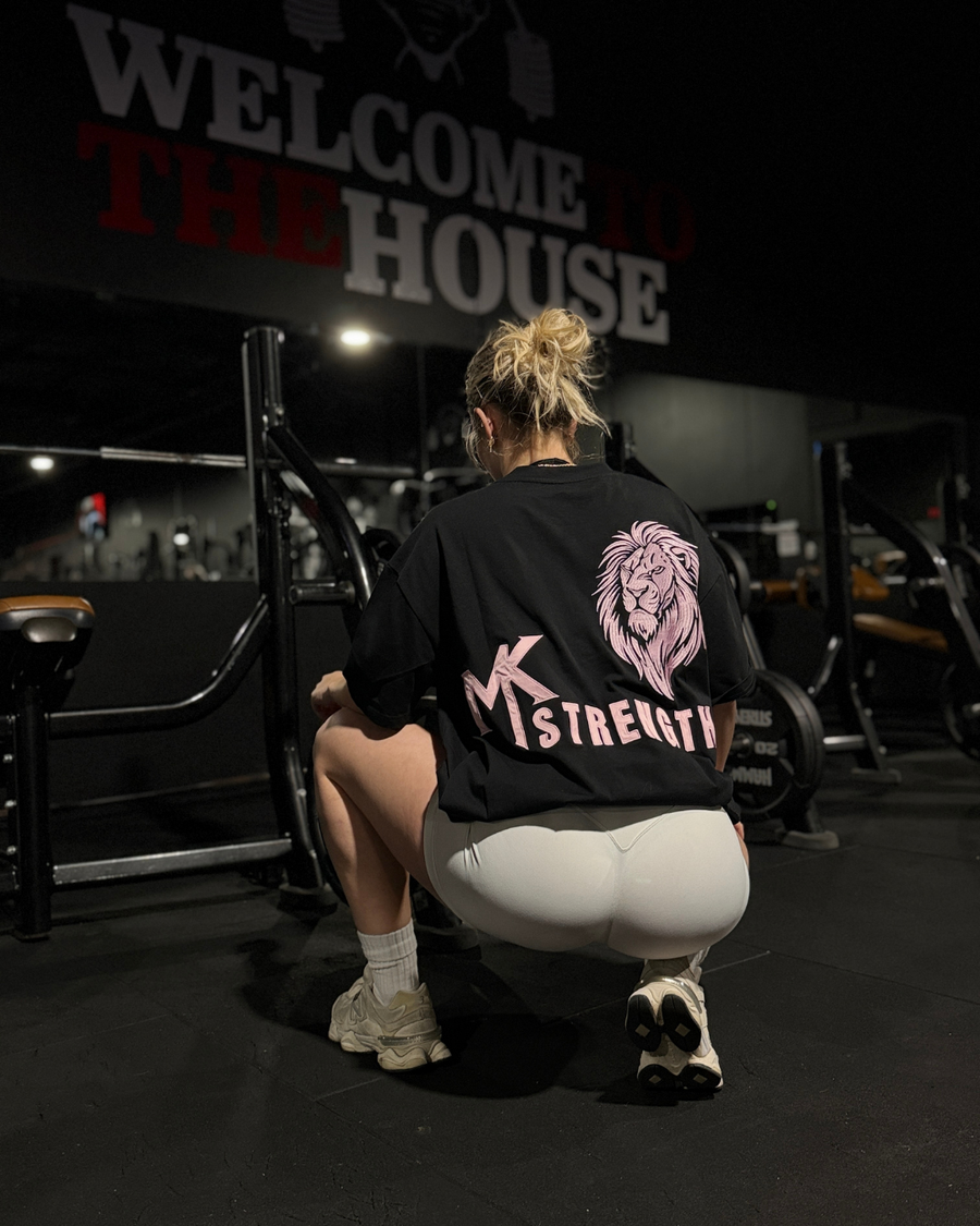 Black & Pink Oversized T-shirt | MK Strength