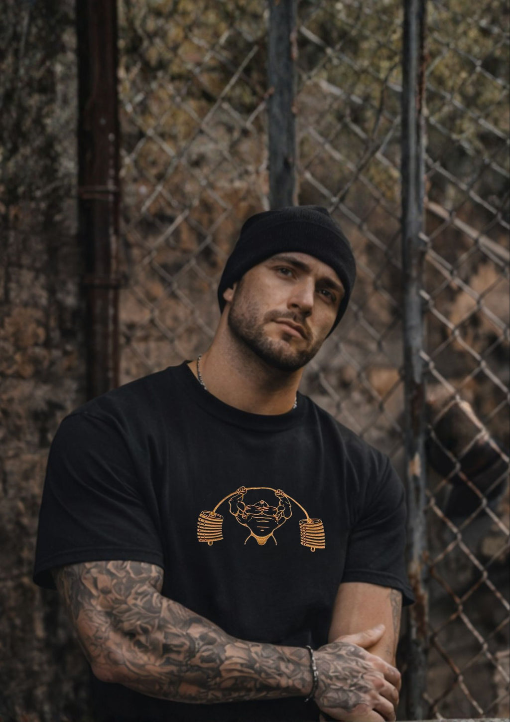 Oversized Black & Gold Tee