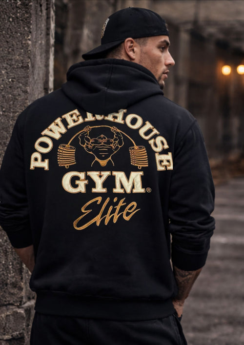 Black & Tan Oversized Hoodie | Powerhouse Gym Elite