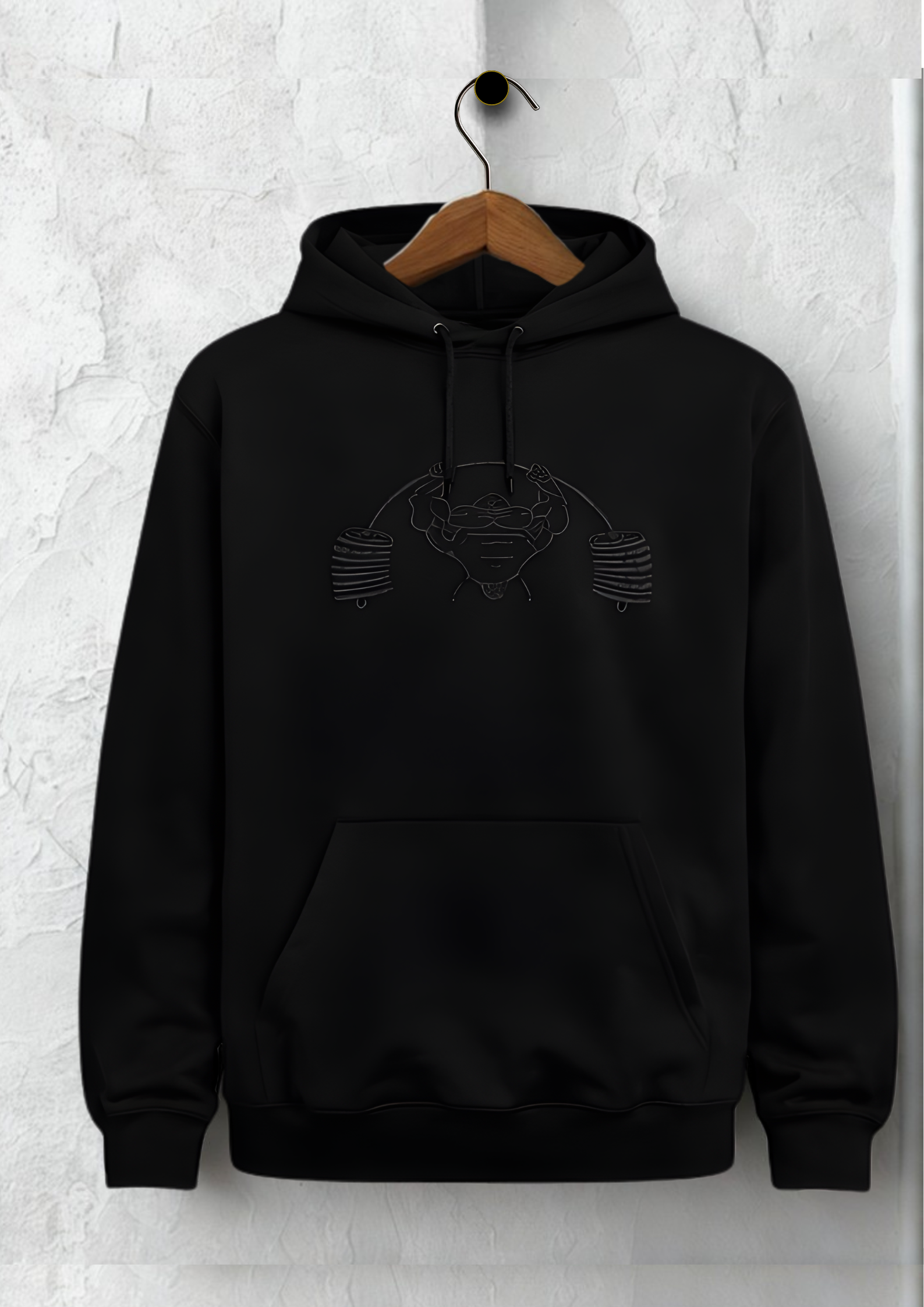 Black Oversize Powerhouse Gym Elite Hoodie